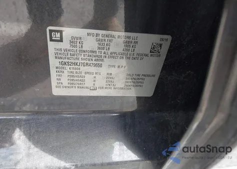 2016 GMC Yukon Xl Denali from USA, damaged, VIN 1GKS2HKJ7GR479650